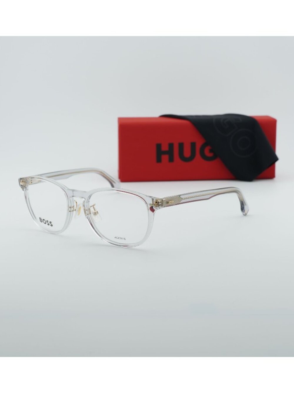 Hugo BOSS 1479/F 0KB7 00 Round Eyeglasses 52mm – Transparent Grey